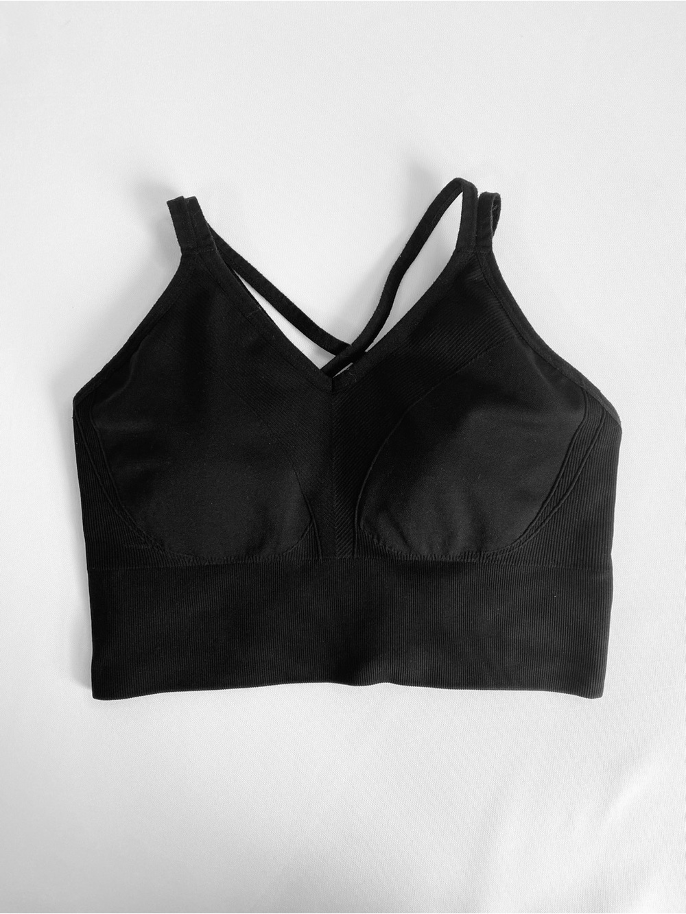 Soma Black Racerback Sports Bra Medium | Removable Pads Wireless Longline